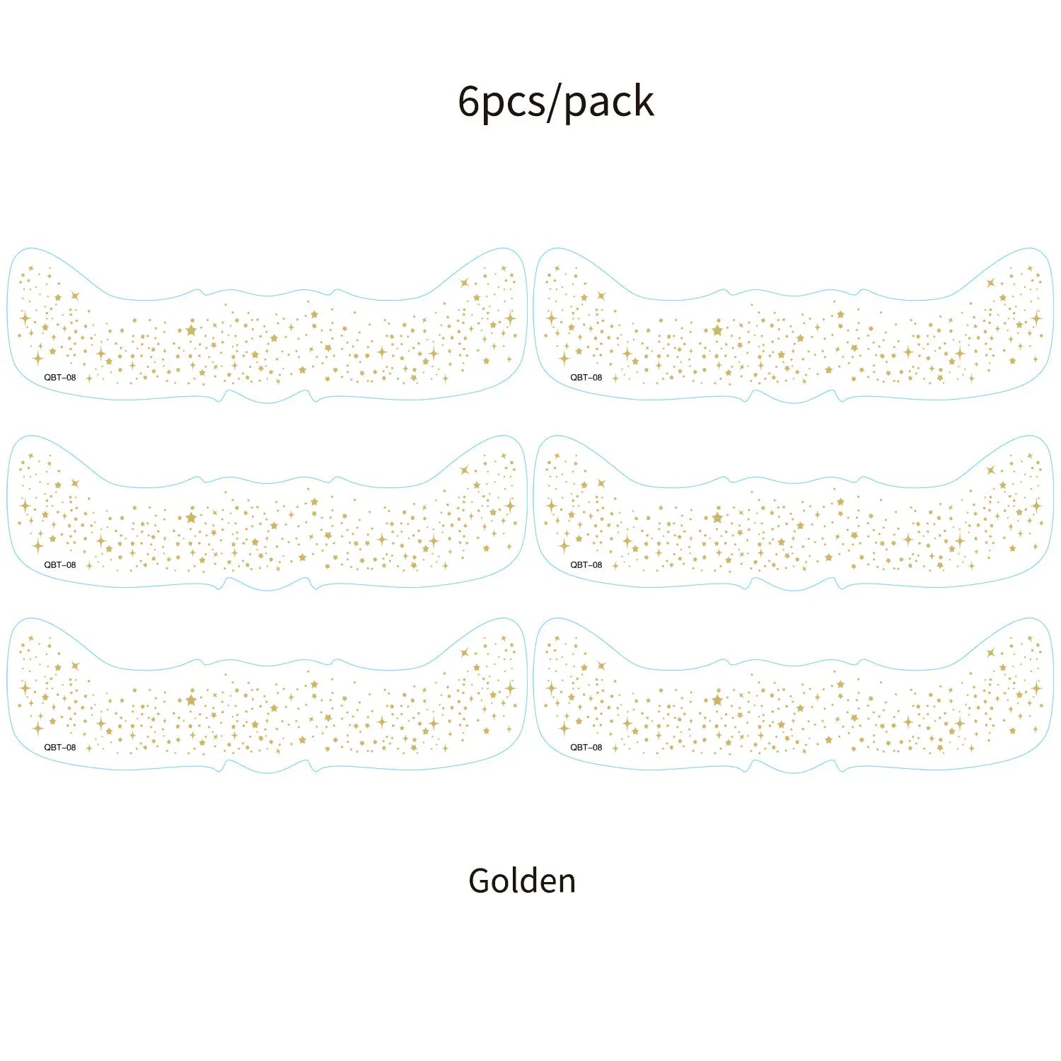 6Pcs Fake Freckle Stickers for Women Waterproof Golden Silver Glitter Temporary Tattoos for Face Makeup Holiday Music Party