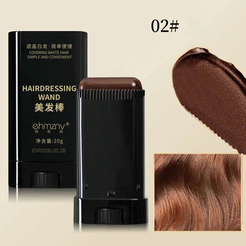 3Color Quick Touch-Up Hair Stick Temporary Color Stick Portable Temporary Quick Coverage Hair Pen Disposable Hair Dye Stick Comb