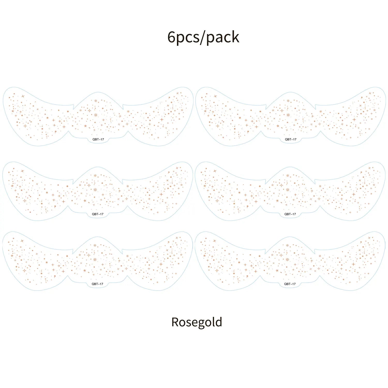 6Pcs Fake Freckle Stickers for Women Waterproof Golden Silver Glitter Temporary Tattoos for Face Makeup Holiday Music Party