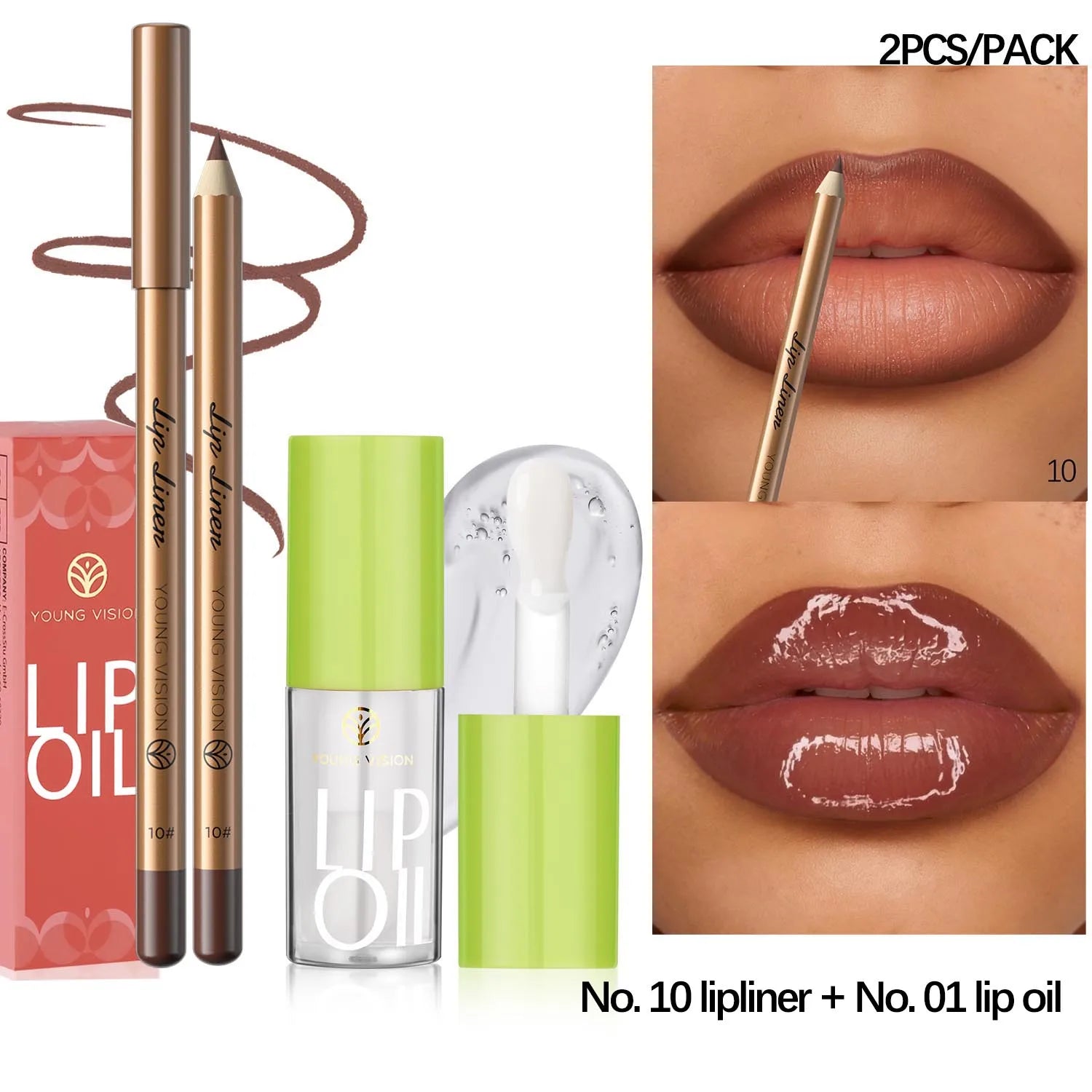 12 Color Lip Liner + LIPSTICK Set Easy Coloring Matte Lipstick Long Lasting Nude Red Lipstick