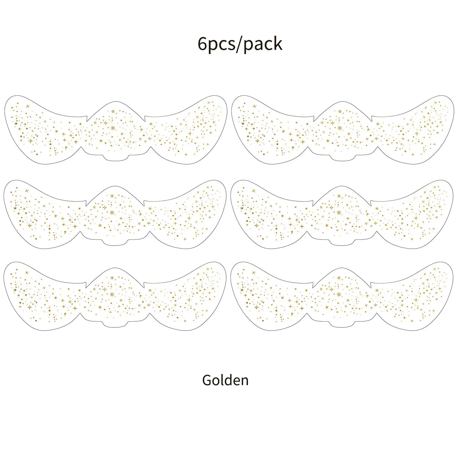 6Pcs Fake Freckle Stickers for Women Waterproof Golden Silver Glitter Temporary Tattoos for Face Makeup Holiday Music Party