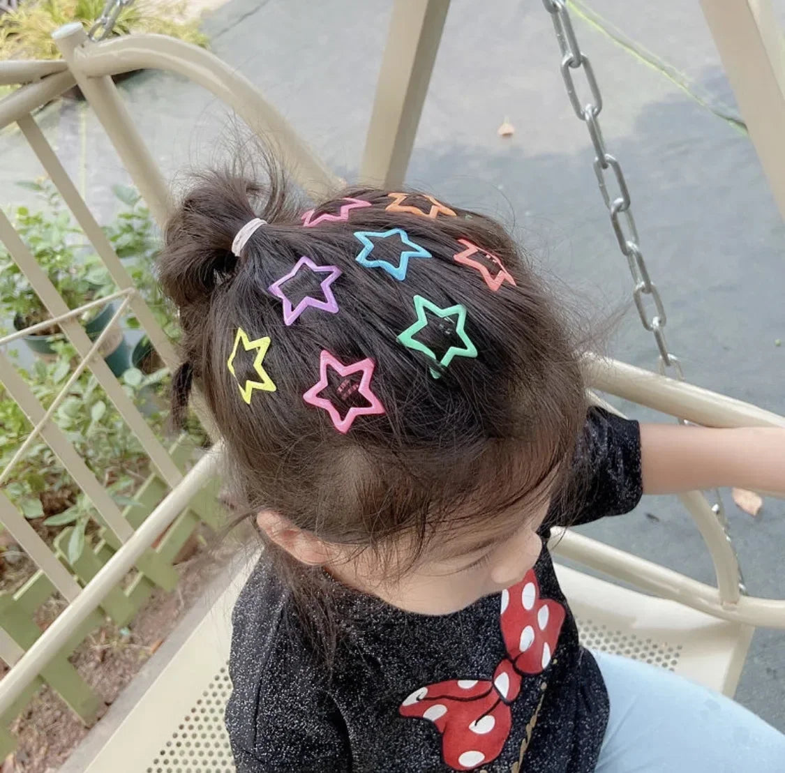 10Pcs Colorful Glow in the Dark Star Hairpin BB Snap Clips Luminous Barrettes Girls Hair Grip Kids Headdress Accessories