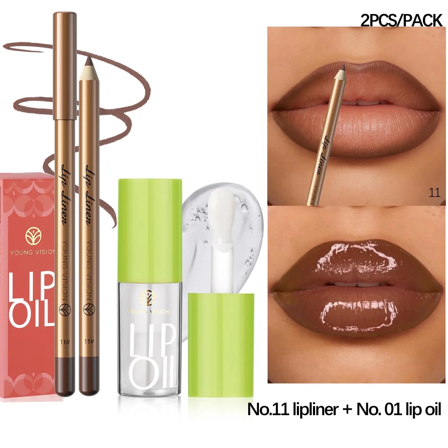 12 Color Lip Liner + LIPSTICK Set Easy Coloring Matte Lipstick Long Lasting Nude Red Lipstick