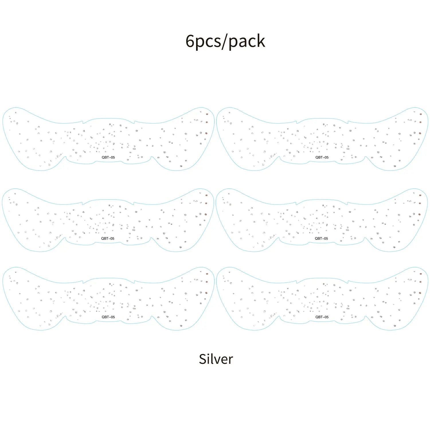 6Pcs Fake Freckle Stickers for Women Waterproof Golden Silver Glitter Temporary Tattoos for Face Makeup Holiday Music Party