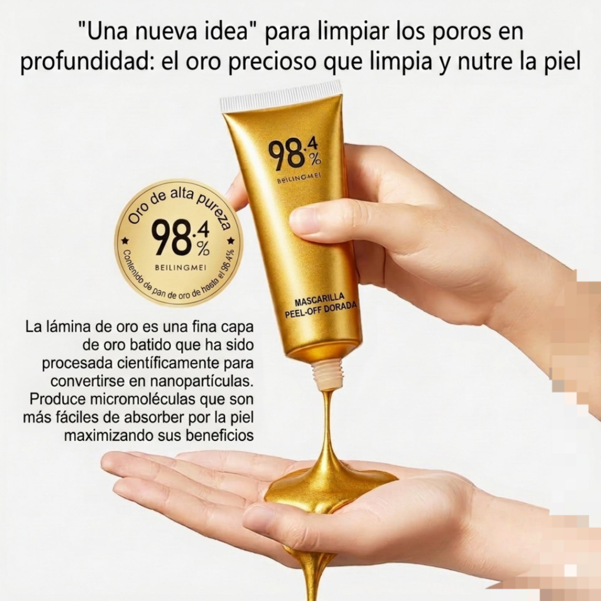 Anti-Aging Gold Peel-Off Facial Mask | Cleans Pores and Removes Blackheads – 2-Pack